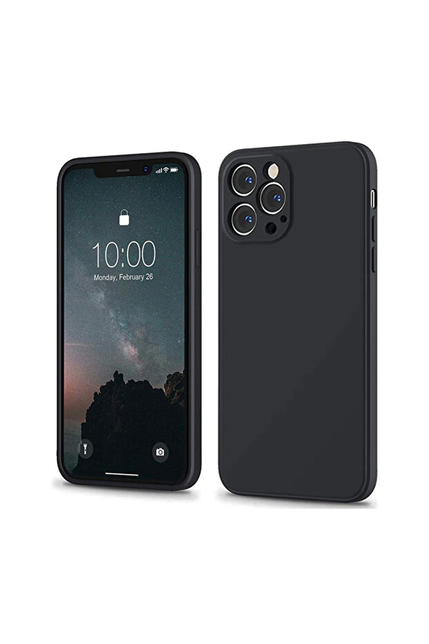 Silicone Case for Iphone 13 Pro Camera Protection, Black - 3