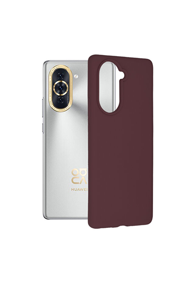 Double Structure Protective Case for Huawei nova 10, Microfiber, Matte Cherry - 1