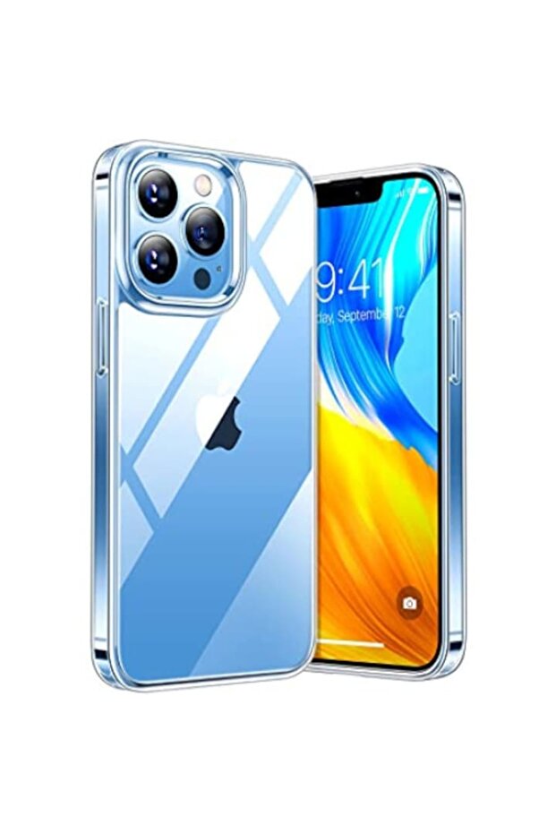 2mm Thick Silicone Case Compatible with iPhone 14 Pro Max Transparent - 1