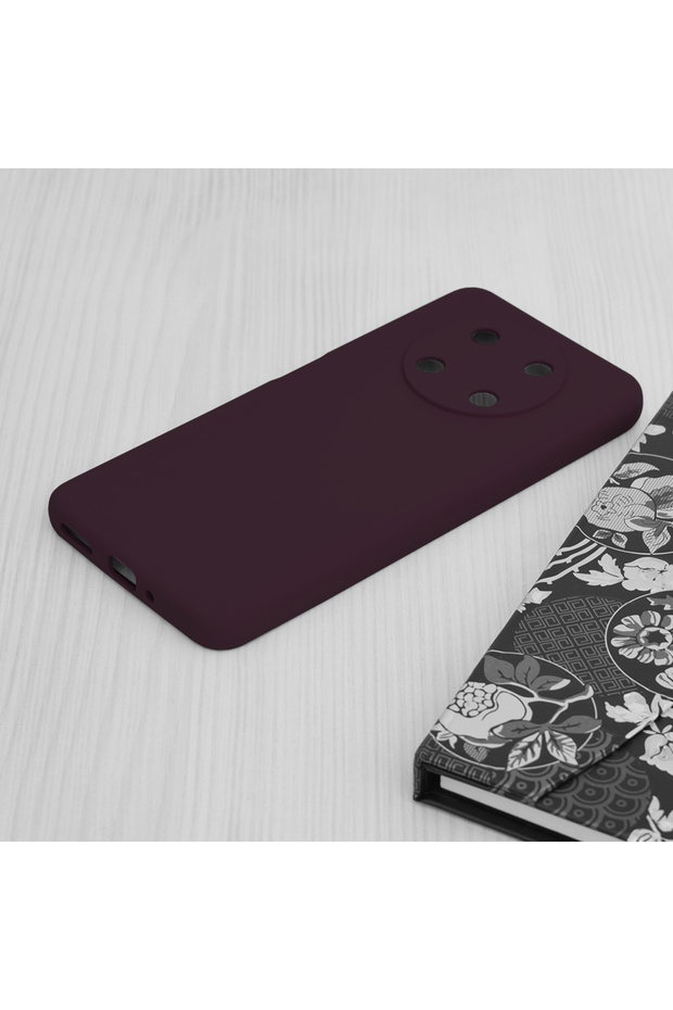 Double Structure Protective Case for Huawei nova Y90, Microfiber, Matte Cherry - 2