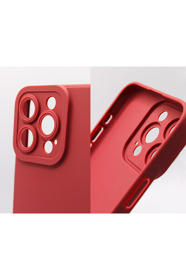 Silicone case for Apple iPhone 15 Pro Max, Fine Touch, Smooth feeling, Cherry - 4