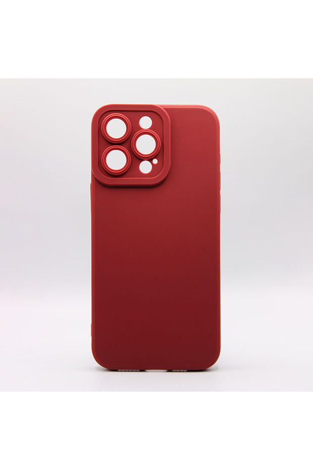 Silicone case for Apple iPhone 15 Pro Max, Fine Touch, Smooth feeling, Cherry - 6
