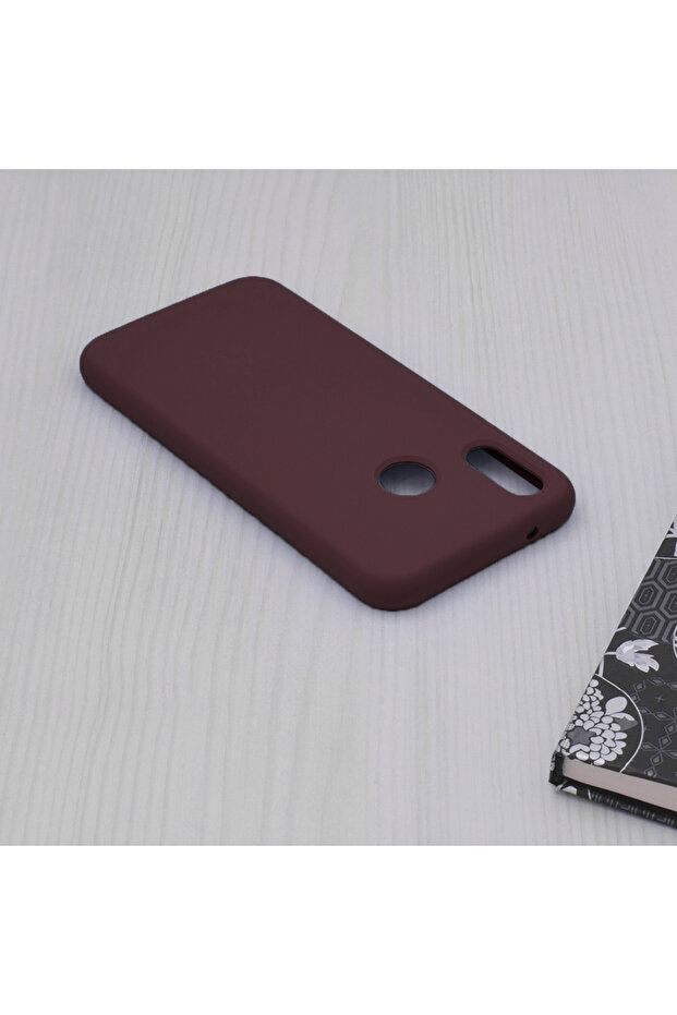 Double Structure Protective Case for Huawei P20 lite, Microfiber, Matte Cherry - 5