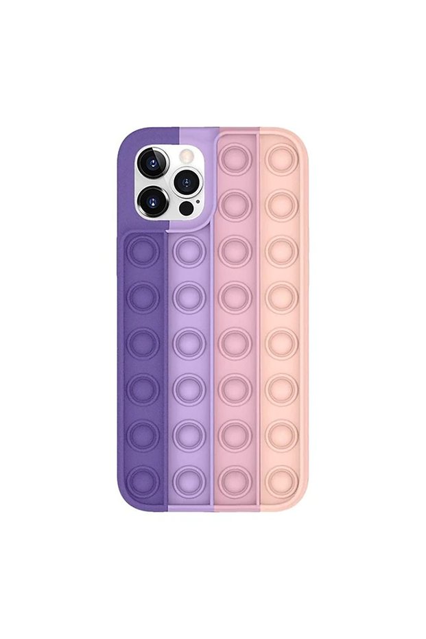 Husa pentru Apple Iphone 11 Pro, Push Bubble Pop It, Violet/Lila/Roz/Crem
