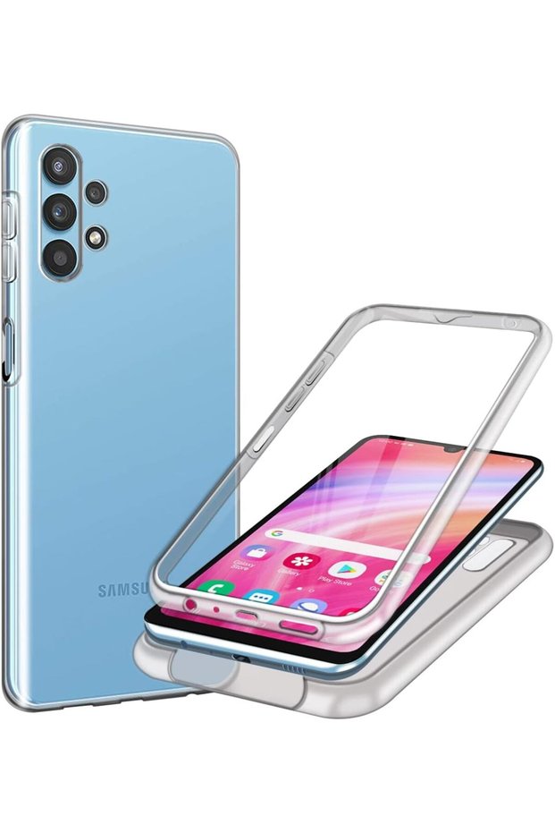 Case and screen protector for Samsung Galaxy A32 5G, TPU/PC, Transparent