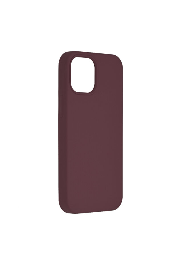 Double Structure Protective Case for iPhone 13 Mini, Microfiber, Matte Cherry - 2