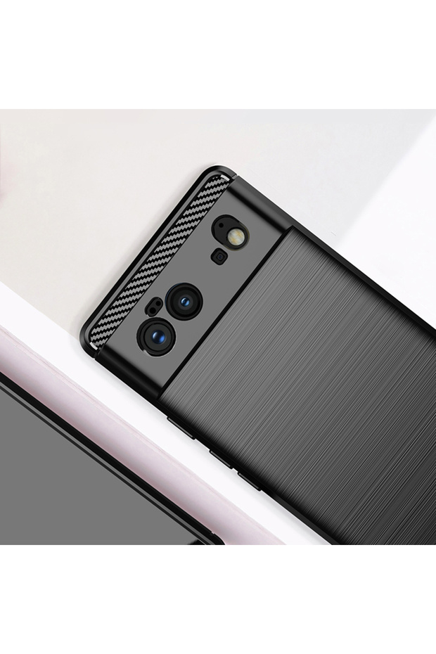 Silicone case for Google Pixel 6, Carbon, Optim Solution, Black - 3