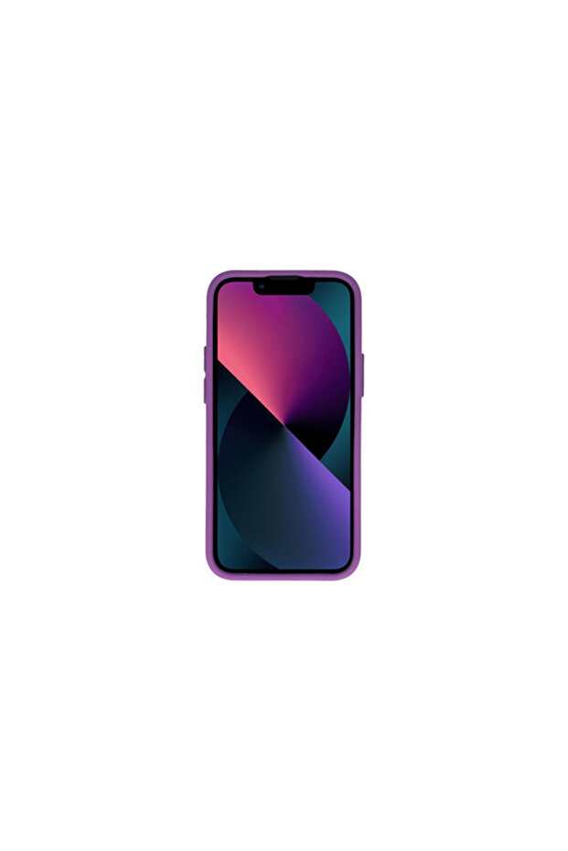 Silicone Case for iPhone 14, Silicone, Microfiber, Camera Protection, Camshield, Purple - 2