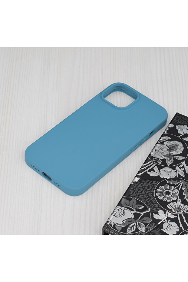 Double Structure Protective Case for iPhone 14, Microfiber, Royal Blue - 3