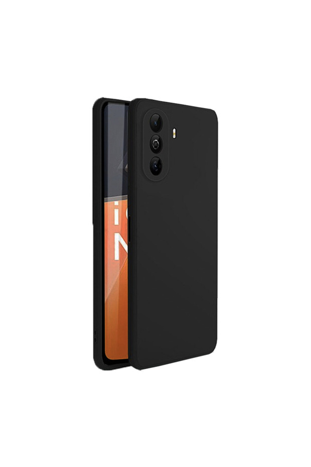 Silicone Case for Huawei Nova y70/y70 Plus, Microfiber, Camera Protection, Black
