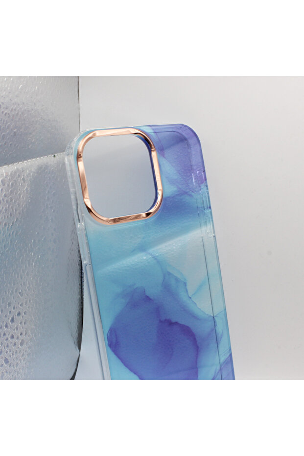 Case for Apple IPhone 14 Pro Max, Watercolor Glitter Gradient Design, Blue - 6