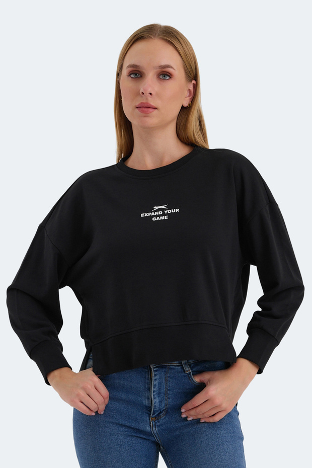 Vital Women's Crop Black Sweatshirt