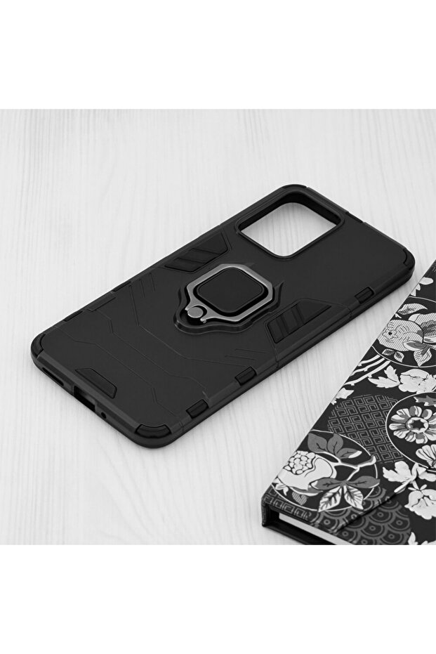 Protective case for Redmi Note 12 Pro, Army Shield, Hybrid Armor, Ring Holder, Black - 5