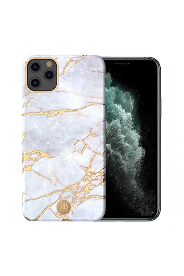 Apple iPhone 12 Precious Marble Case, Elegant Design, Tech White - 5