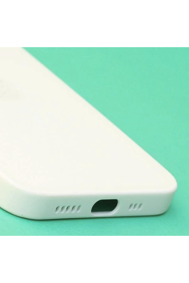 Silicone Case for Apple Iphone 14 Plus, Microfiber, Camera Protection, White - 3