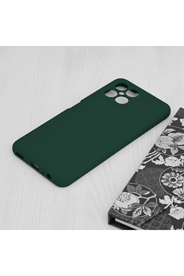 TPU Silicone Case with Microfiber for Honor X8, Microfiber Interior, Green - 3