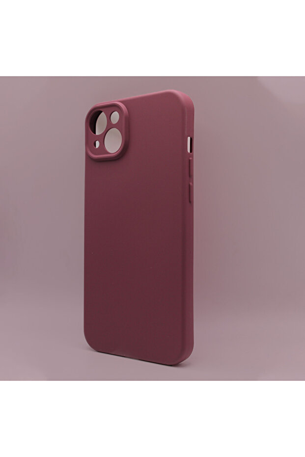 Silicone Case for Iphone 14 Plus Microfiber Interior, Camera Protection, Cherry - 4
