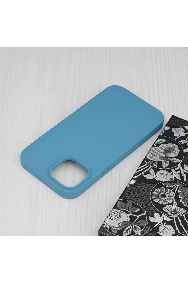 Double Structure Protective Case for iPhone 14, Microfiber, Royal Blue - 4