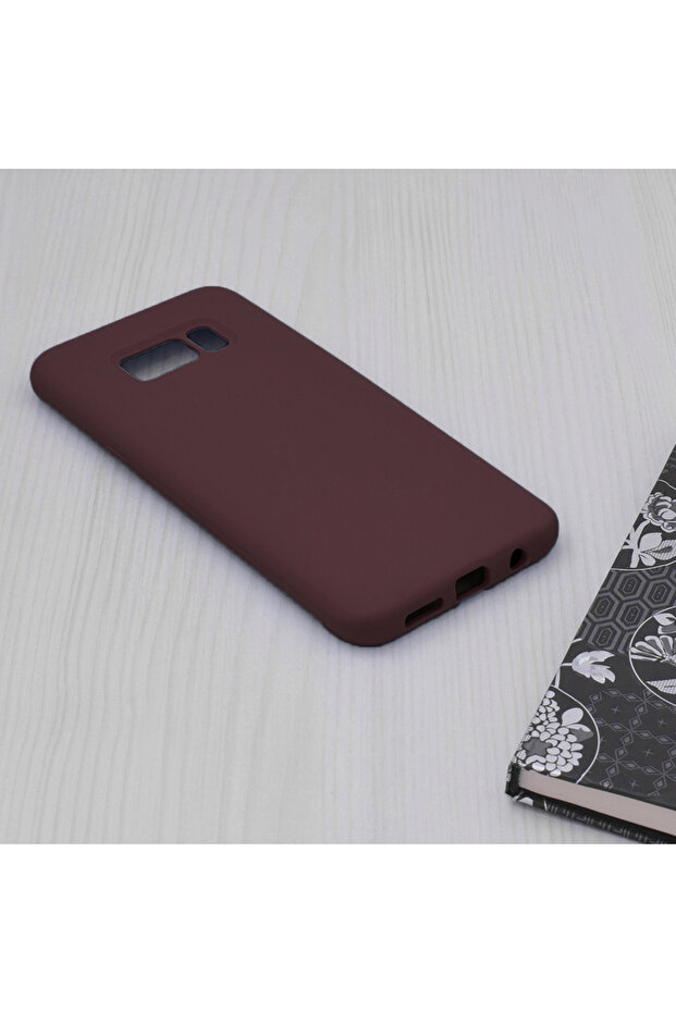 Double Structure Protective Case for Samsung Galaxy S8, Microfiber, Matte Burgundy - 4