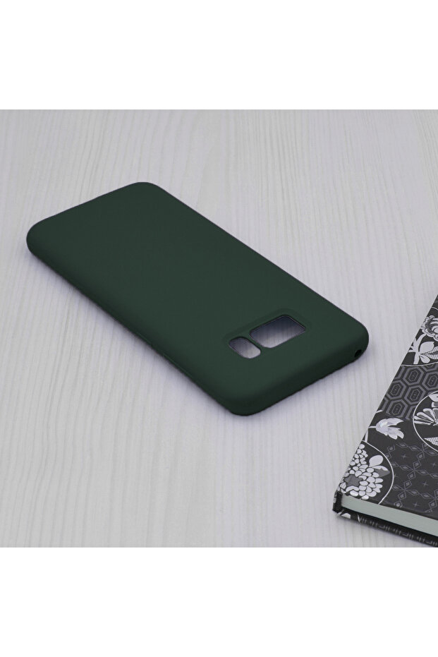 Double Structure Protective Case for Samsung Galaxy S8 Plus, Microfiber, Oxford Green - 5