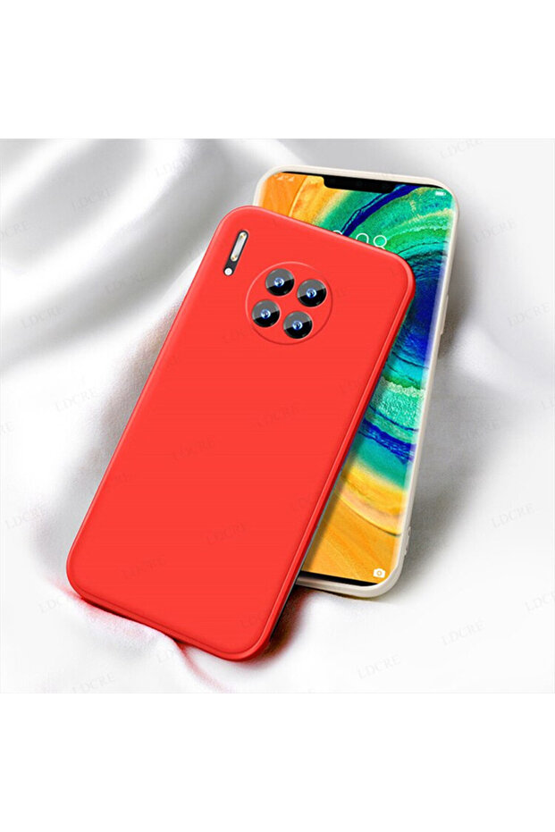 Protective case for Huawei Nova 8i, Camera Protection, Microfiber, Red - 3