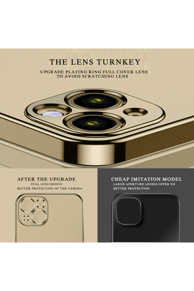 Protective case for Apple iPhone 13 Pro, Gold/Transparent - 4