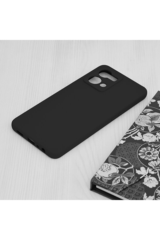 Double Structure Protective Case for Oppo Reno7 4G, Microfiber, Titanium Black - 2