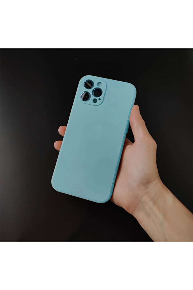 Silicone Case for Iphone 13 Pro Microfiber Interior, Camera Protection, Blue - 2