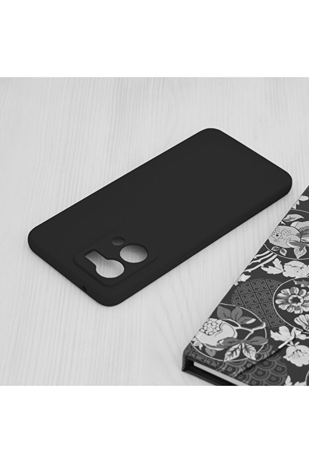 Double Structure Protective Case for Oppo Reno7 4G, Microfiber, Titanium Black - 3