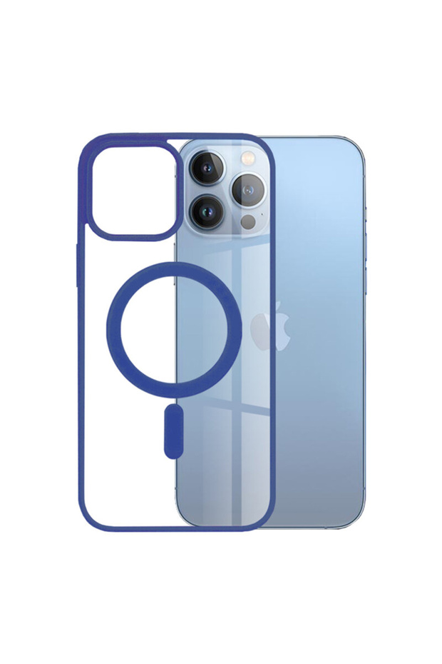 MagSafe Colorful Protective Case for iPhone 13 Pro Max, TPU Silicone, Optim Solution, Blue - 1