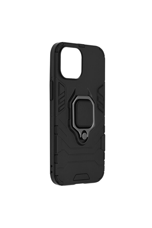 Armor Ring Case for Apple iPhone 13 Mini, Army Shield, Magnetic Ring, Rugged, Titanium Black - 5