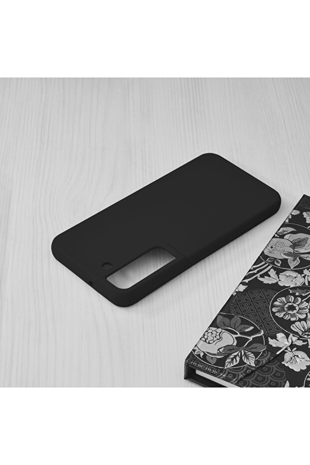 Double Structure Protective Case for Samsung Galaxy S22, Microfiber, Titanium Black - 3