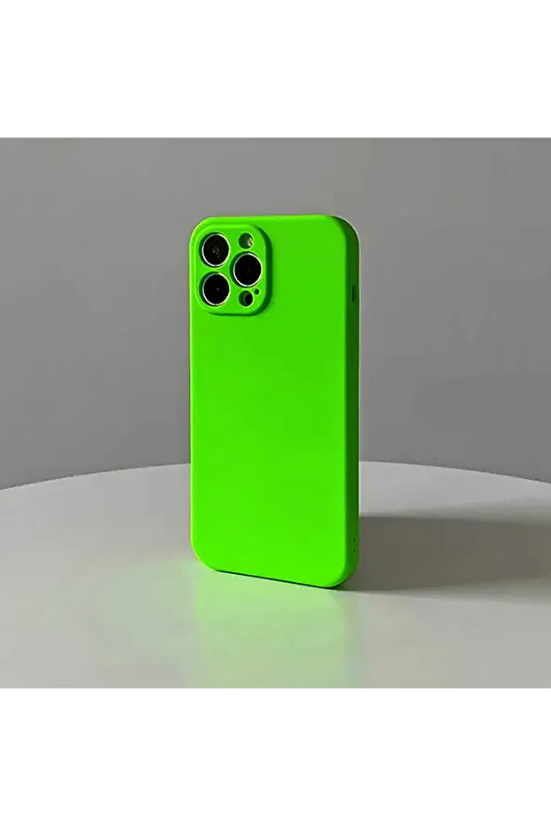 Silicone Case for Apple Iphone 14 Plus, Microfiber, Camera Protection, Green - 3