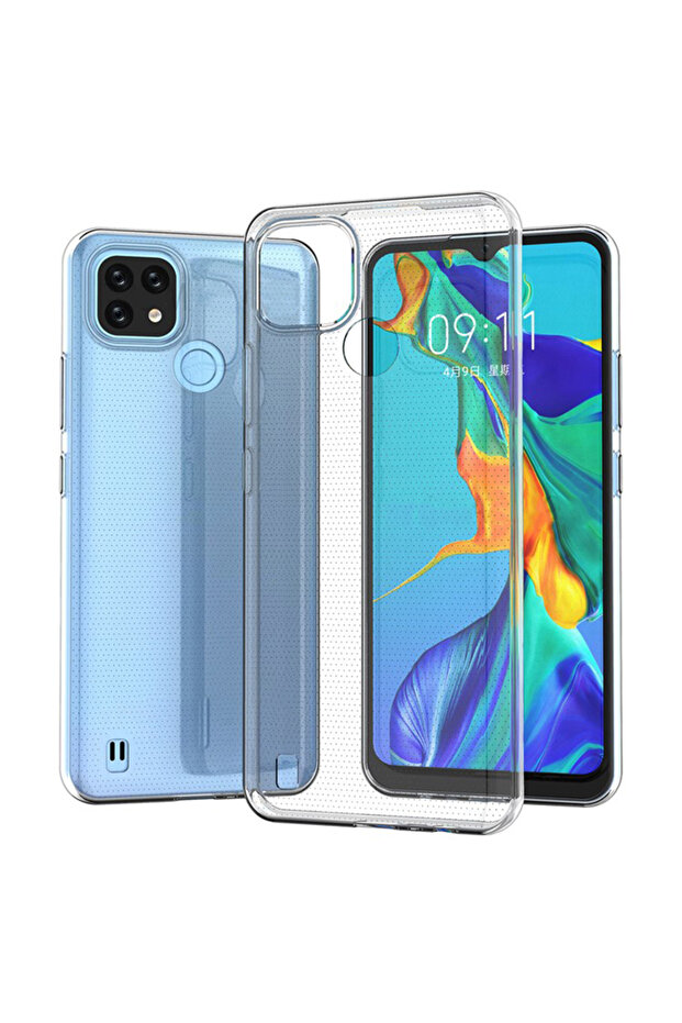 Silicone case for Realme C21, Transparent - 3