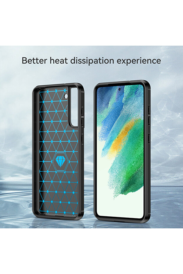 Protective case compatible with Samsung Galaxy S21 FE, Anti-slip function, TPU, Black - 4