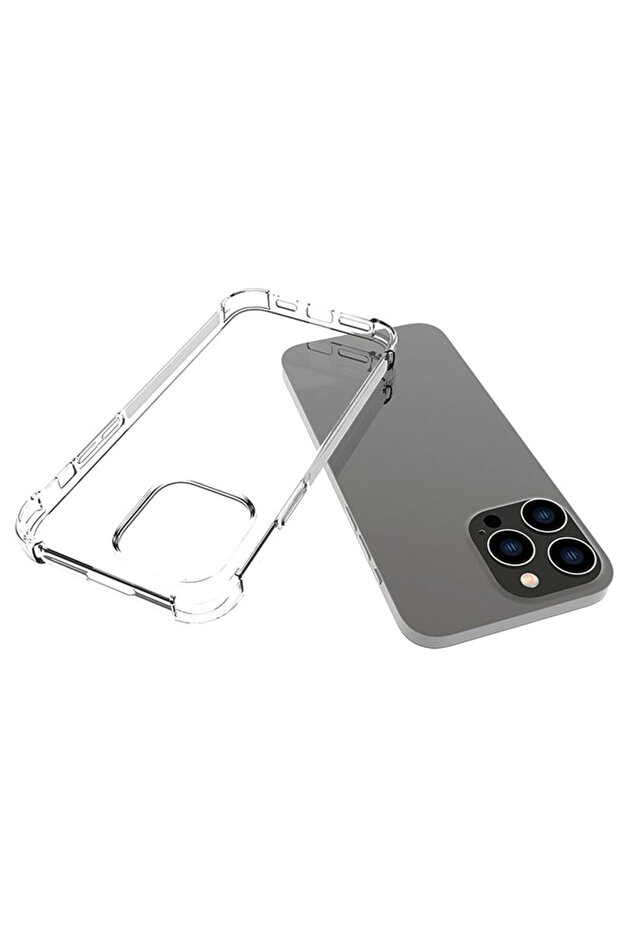 Silicone case compatible with Apple Iphone 14 Pro, Transparent - 3