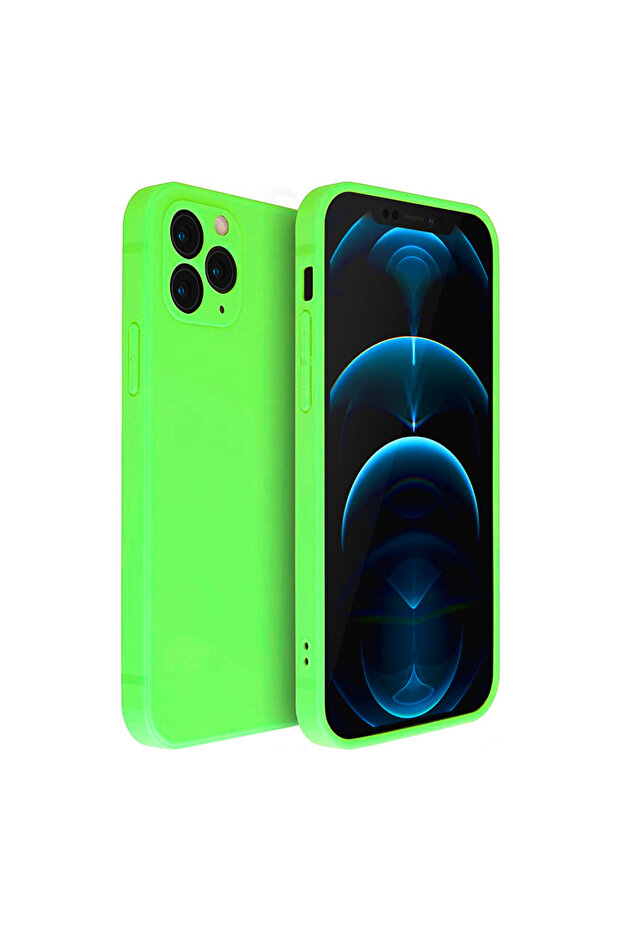 Silicone Case for Apple Iphone 14 Plus, Microfiber, Camera Protection, Green - 5