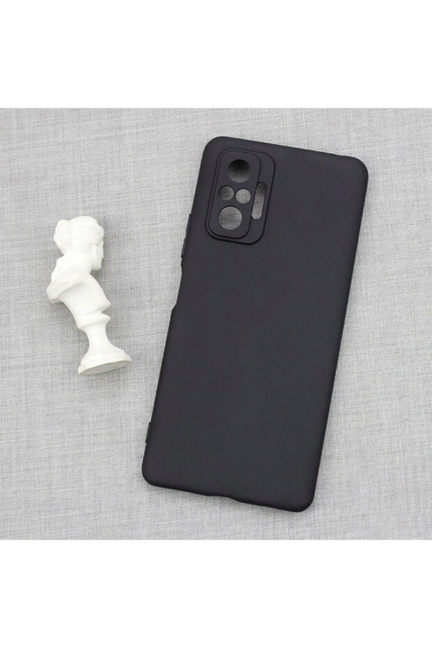 Silicone Case for Xiaomi Redmi Note 10 Pro, Microfiber Interior, Camera Protection, Black - 4