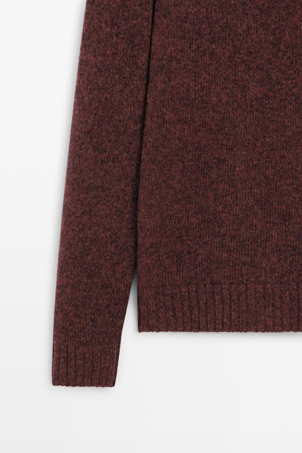 Bisiklet yaka yün karışımlı kazak - 7