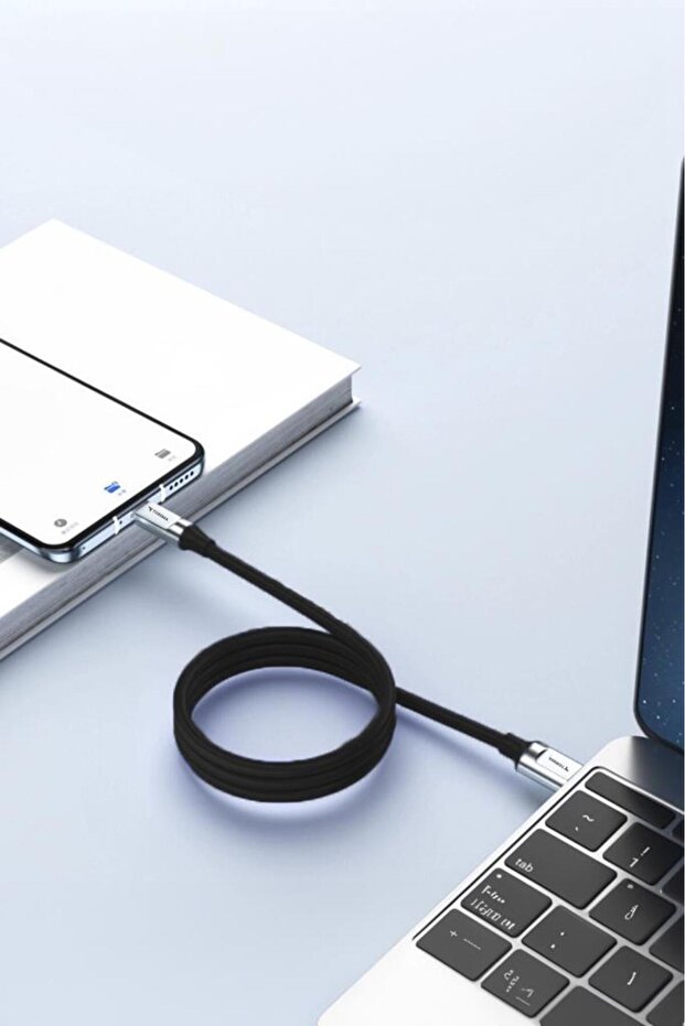 U15 Siyah 3.0A TYPE-C TO LIGHTINING Şarj-Data Kablosu 1metre - 3