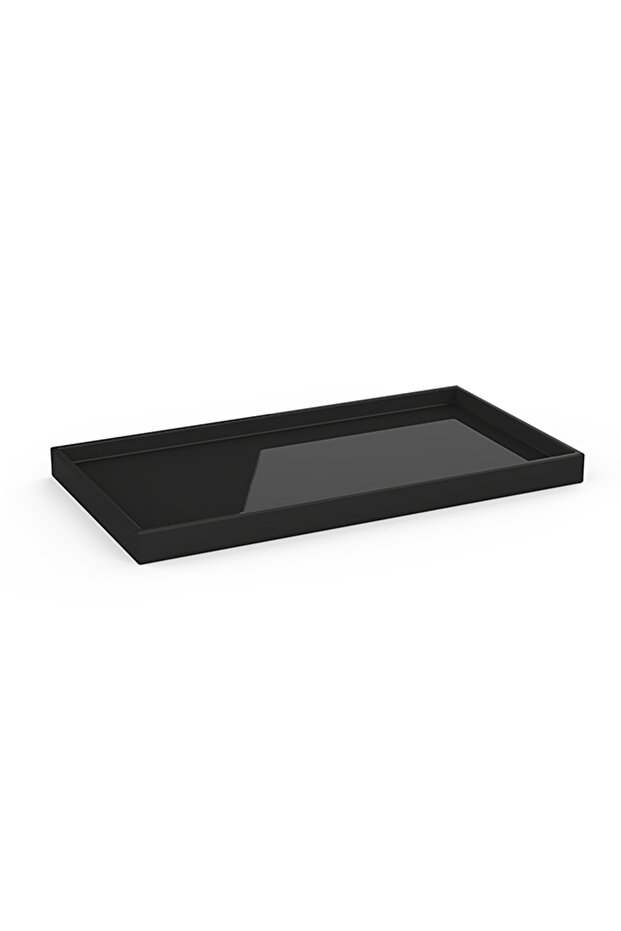 Tray, Porcelain, Countertop, 30Xh2X16Cm - Black