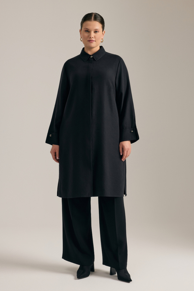 Dökümlü Bol Pantolon - 1