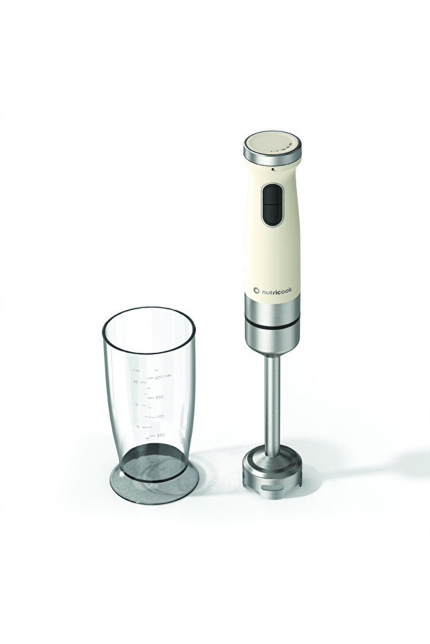 Essentials Hand Blender 1200W, 20 Speeds, 600ml Beaker, Ergonomic, Beige