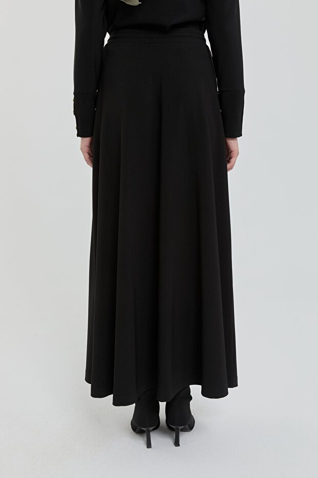 Kloş Örme Etek Siyah - 4