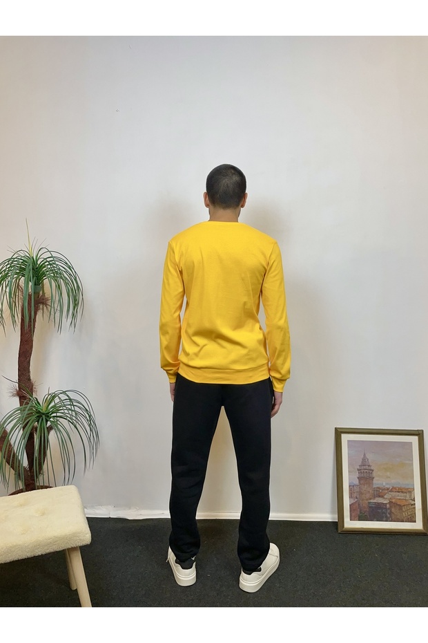 Süperlife Men's Crew Neck Slim Fit Thin Sweatshirt Spr 20K17