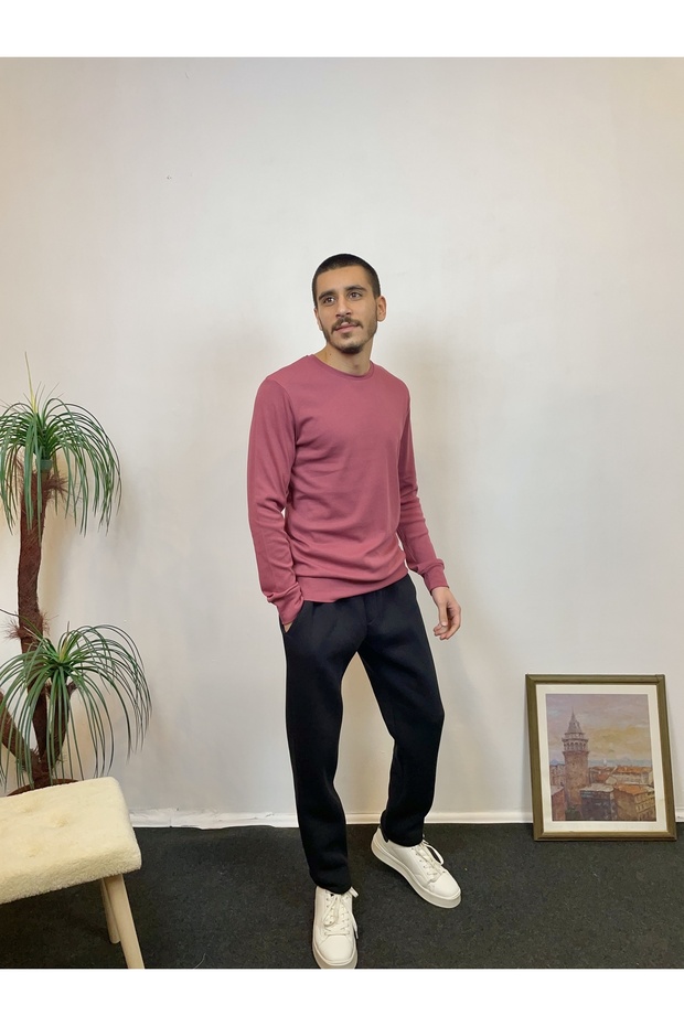 Süperlife Men's Crew Neck Slim Fit Thin Sweatshirt Spr 20K17
