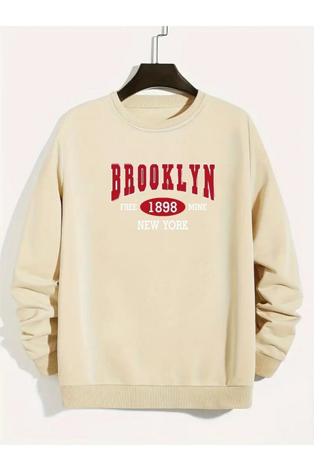 Sıfır Yaka on Broklyn Printed Women'S/Men's Owersiz