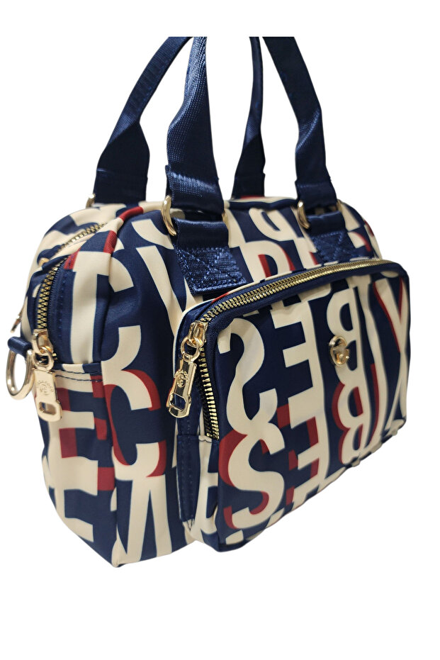 ''Medium Size'' Imperteks Fabric (Multiple Compartments) Suitable for Daily Use Hand-And-Shulder Bag - 5