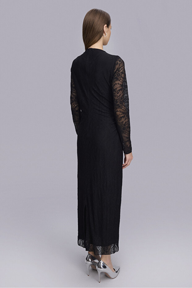 1642-1 ELBİSE SİYAH - 2