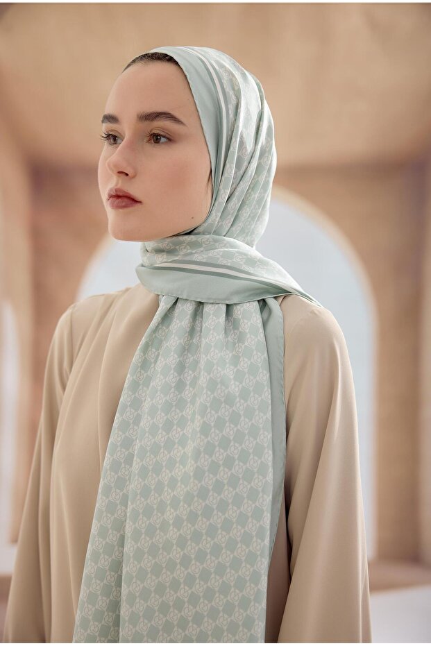 MİNT DAMA İPEK ŞAL - 1